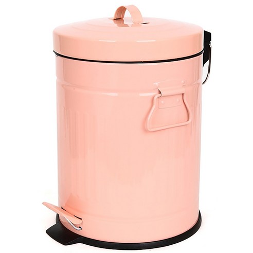 기프트캔 칼라 댐퍼 휴지통 5L 무소음, 피치핑크