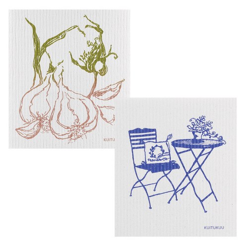 쿠 핀란드 행주 2p 세트, NO.994 마늘 + 가든