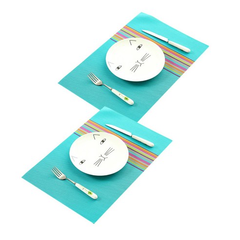 아울리빙 레인보우 식탁매트, 민트, 2개입