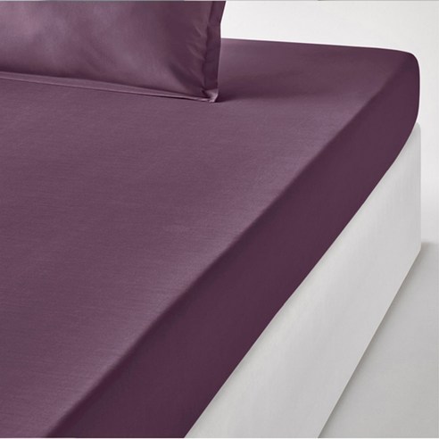라흐두뜨 퍼케일면 단색 심플 매트리스 커버 F682722, prune purple