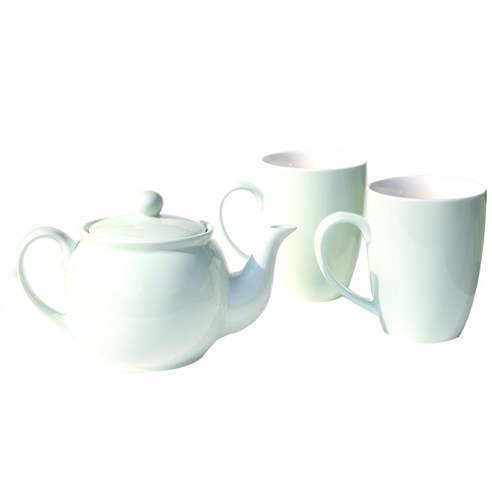 차모아 캐서린 미니멀 컬러티포트 티팟 +컬러머그 2개입, 민트, 500ml