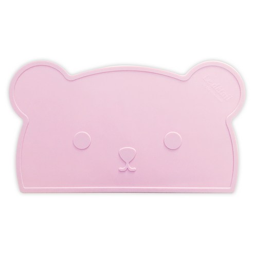 더우드랜드 르디테일 미뇽 곰 이유식매트, 핑크, 1개