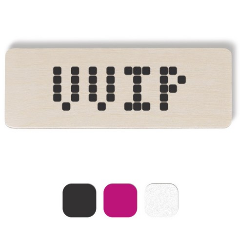 1AM 픽셀도어사인 직사각 + 5mm 픽셀 스티커 3p, 진회색, 분홍색, 반사