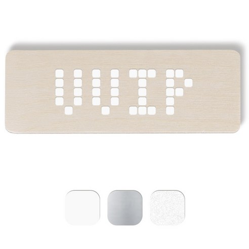 1AM 픽셀도어사인 직사각 + 5mm 픽셀 스티커 3p, 흰색, 은색, 반사