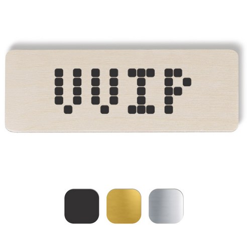 1AM 픽셀도어사인 직사각 + 5mm 픽셀 스티커 3p, 진회색, 금색, 은색