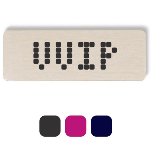 1AM 픽셀도어사인 직사각 + 5mm 픽셀 스티커 3p, 진회색, 분홍색, 군청색