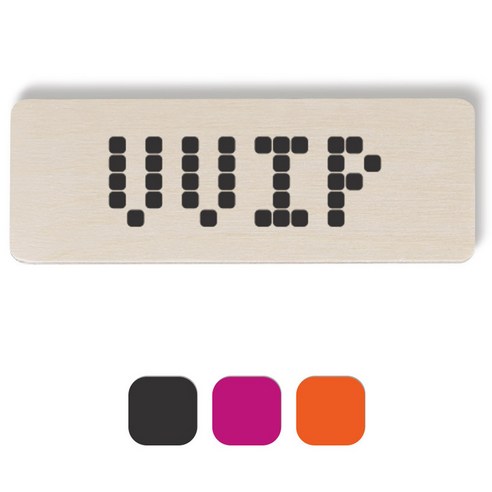 1AM 픽셀도어사인 직사각 + 5mm 픽셀 스티커 3p, 진회색, 분홍색, 주황색