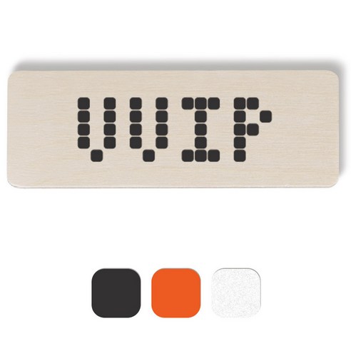 1AM 픽셀도어사인 직사각 + 5mm 픽셀 스티커 3p, 진회색, 주황색, 반사