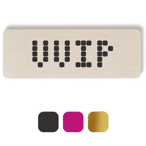 1AM 픽셀도어사인 직사각 + 5mm 픽셀 스티커 3p, 진회색, 분홍색, 금색