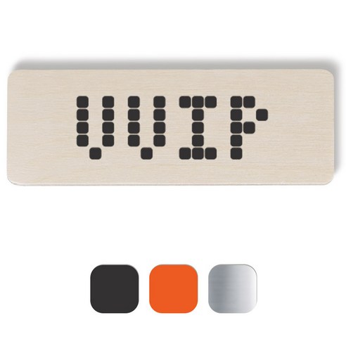 1AM 픽셀도어사인 직사각 + 5mm 픽셀 스티커 3p, 진회색, 주황색, 은색
