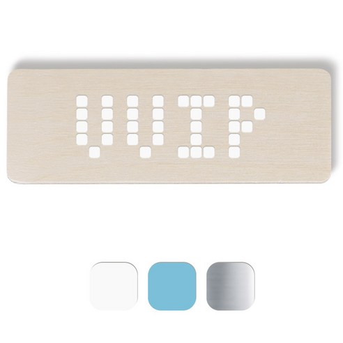 1AM 픽셀도어사인 직사각 + 5mm 픽셀 스티커 3p, 흰색, 하늘색, 은색
