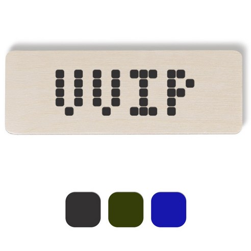 1AM 픽셀도어사인 직사각 + 5mm 픽셀 스티커 3p, 진회색, 올리브, 파란색