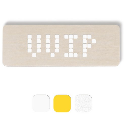 1AM 픽셀도어사인 직사각 + 5mm 픽셀 스티커 3p, 흰색, 노란색, 반사