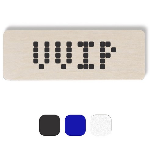 1AM 픽셀도어사인 직사각 + 5mm 픽셀 스티커 3p, 진회색, 파란색, 반사