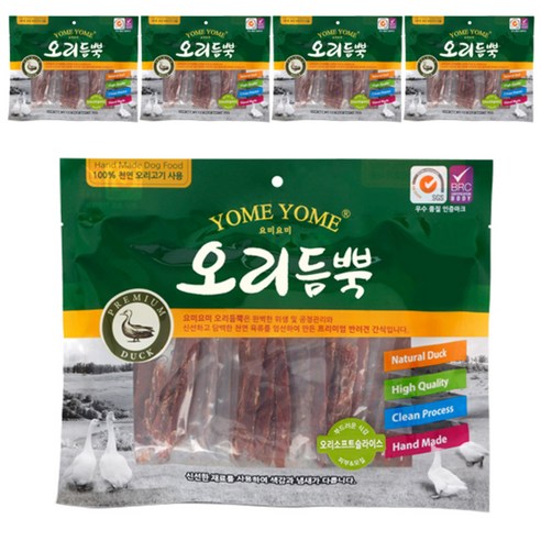 요미요미 강아지간식 오리듬뿍 400g, 오리소프트슬라이스, 5개입