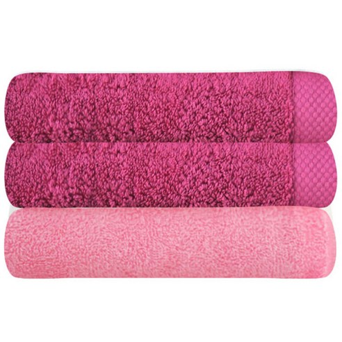 송월타월 40수 170g 피안느 타월 2p + cs34 타월, 자주, 분홍, 1세트