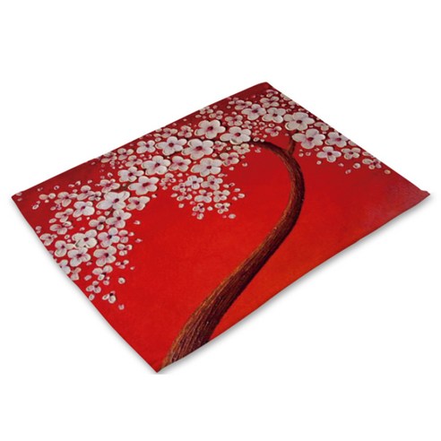 이코디 입체감 플라워 테이블 매트 C, D, 42 x 32 cm