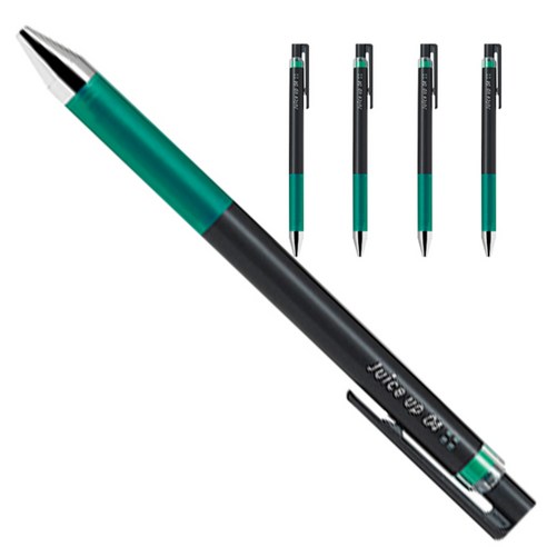 파이롯트 쥬스업 젤잉크 중성 노크펜 0.4mm, 그린, 5개입