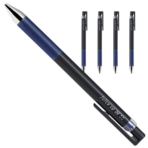 파이롯트 쥬스업 젤잉크 중성 노크펜 0.4mm, 블루블랙, 5개입