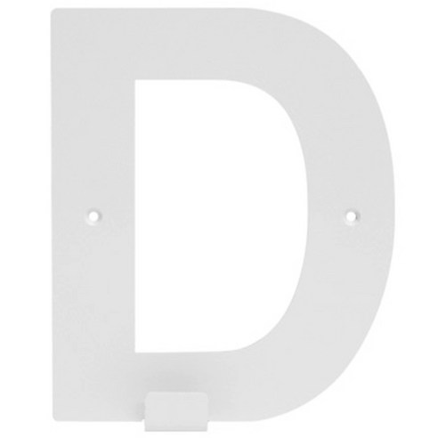 블루파온 포인트 장식 D 알파벳훅 S, 화이트, 1개