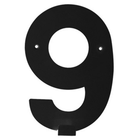 블루파온 포인트 장식 숫자훅 9 S, 블랙, 1개