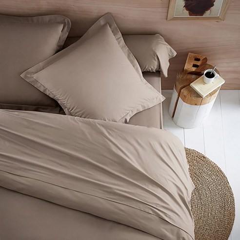 라흐두뜨 오가닉면 심플 컬러 홑이불, taupe brown