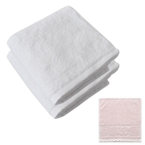 송월타월 40수 코마사 마요르 180g 2p + 송월 엘레강스 플레르 핸드타올 랜덤발송, 화이트, 1세트