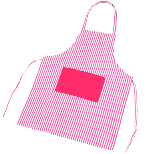 이코디 스트라이프 포켓 앞치마, 핑크, 1개