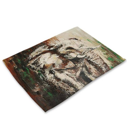 비케이 코끼리 식탁매트, 3, 가로 42cm x 세로 32cm