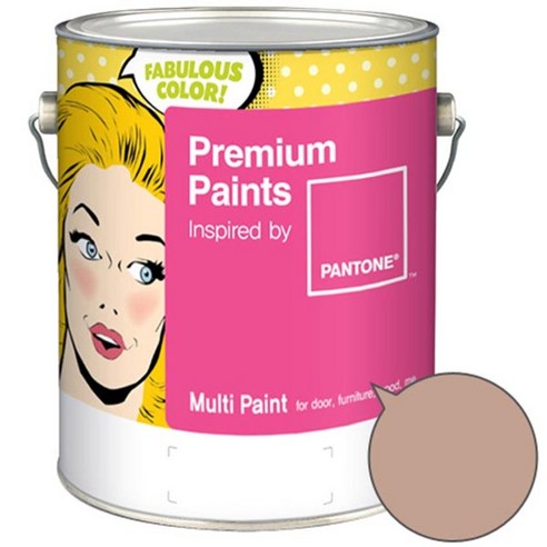 노루페인트 팬톤멀티 에그쉘광 그레이오렌지계열 페인트 4L, 마호가니로즈 (15-1511)