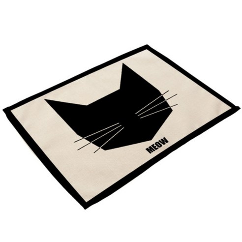 비케이 고양이 식탁매트, 2, 가로 42cm x 세로 32cm