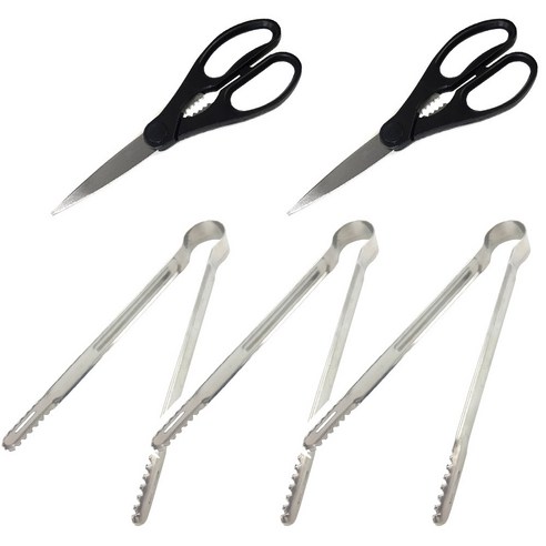 코코렉스 멀티 주방가위 블랙 2p + 악어 스텐집게 25cm 3p, 혼합 색상, 1세트