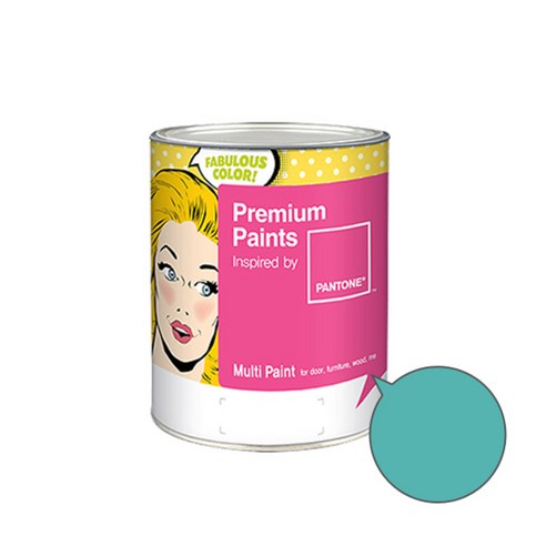노루페인트 팬톤 멀티 에그쉘광 블루계열 페인트 1L, 블루터콰이즈(15-5217)