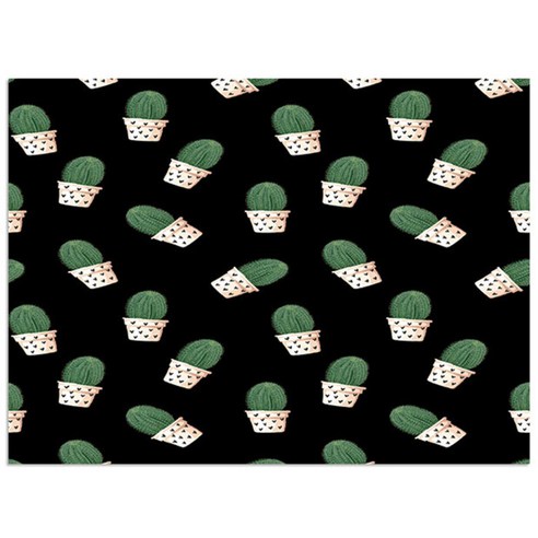 로엠디자인 실리콘 식탁매트, 꼬마선인장 2, 가로 385mm x 세로 285mm x 두께 1mm