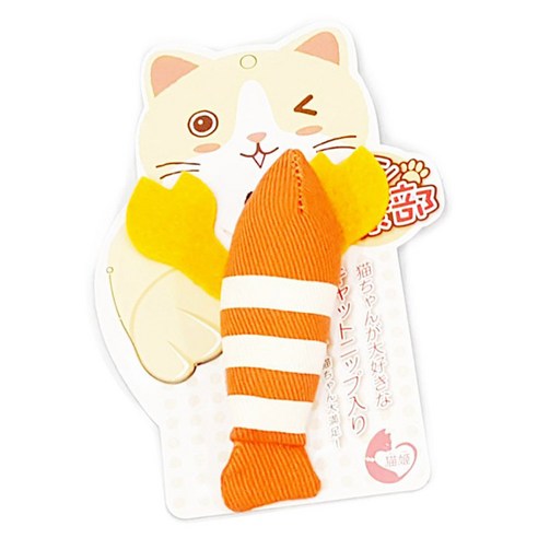 라이프포인트 랍스타 고양이 캣잎인형, 오렌지, 1개