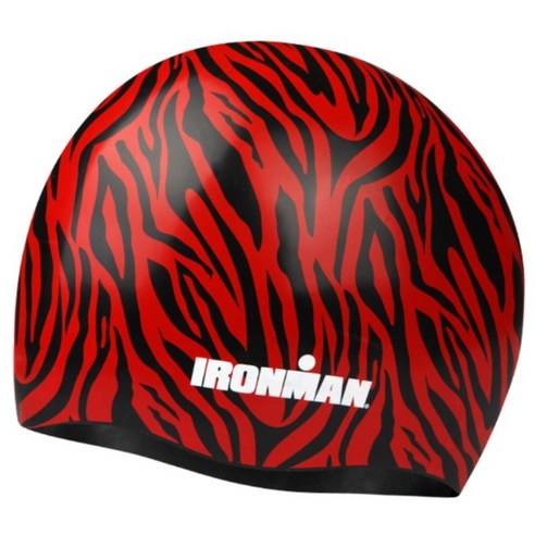 아쿠윈 IWP ZEBRA 아이언맨 링클프리 선수용 실리콘 수모 투구형, RED