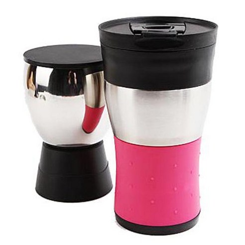가마가 드립 텀블러, 핑크, 400ml
