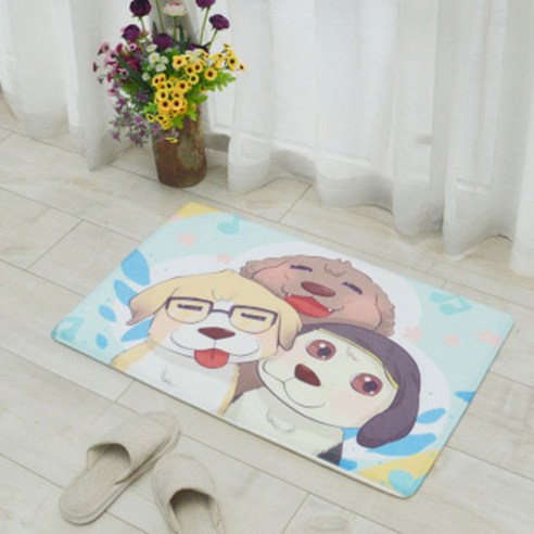 노랜드 스윗애니멀패턴 주방매트, 15