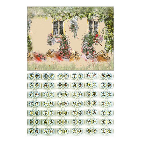 로엠디자인 실리콘 식탁매트 2p 가든, 가든, 나사, 385 x 285 mm