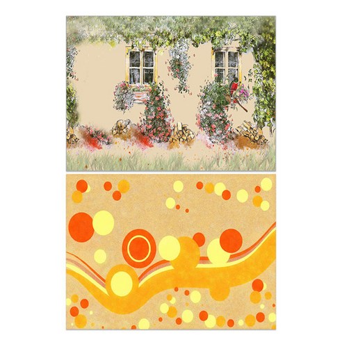 로엠디자인 실리콘 식탁매트 2p 가든, 가든, 바람, 385 x 285 mm