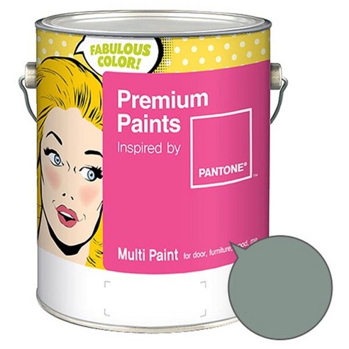 노루페인트 팬톤멀티 에그쉘광 블루그린계열 페인트 4L, 그린 밀유(16-5806)