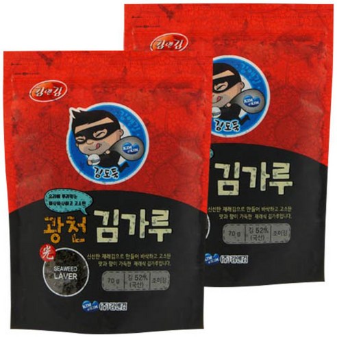 김앤김 김도둑 광천 김가루 70g, 2개입