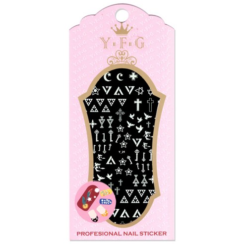 YFG 프로페셔널 네일 스티커, Y24, 1개
