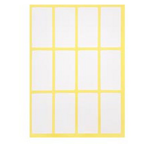 블루마토 PP 사각 라벨 스티커 1 10p, E(흰색), 7개입