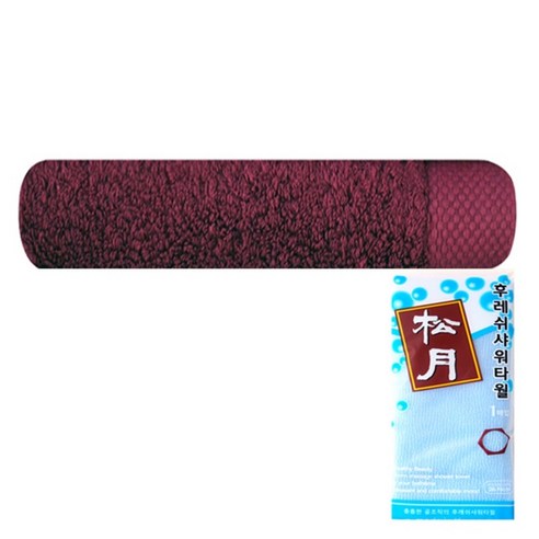 송월타월 호텔 피안느 타월 170g + 후레쉬 샤워타월 하늘, 진자주, 1세트