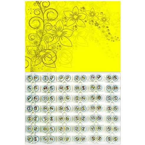 로엠디자인 실리콘 식탁매트 2p세트, 꽃향기(노랑), 나사, 385 x 285 mm