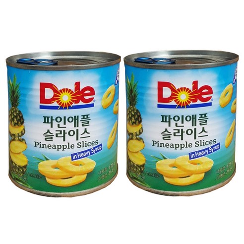 동원에프엔비 파인애플 슬라이스 통조림, 439g, 2개