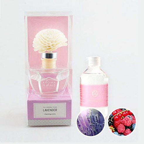 아로마홈 솔라 디퓨져 + 디퓨져 리필 용액 200ml, 본품(라벤더), 리필(블루밍 브리즈)