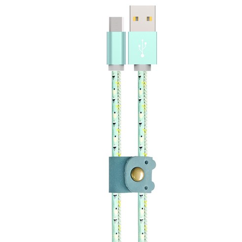 바나다 유니크 레더 마이크로 5핀 케이블, BND5PUL 포레스트, 1개
