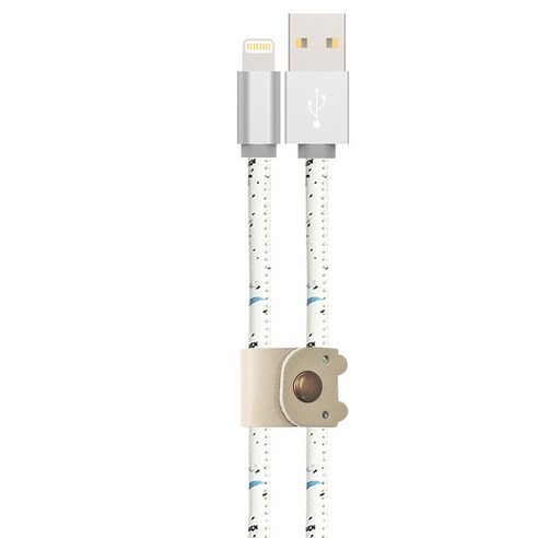 바나다 유니크 레더 라이트닝 케이블, BND8PUL 남극탐험, 1개
